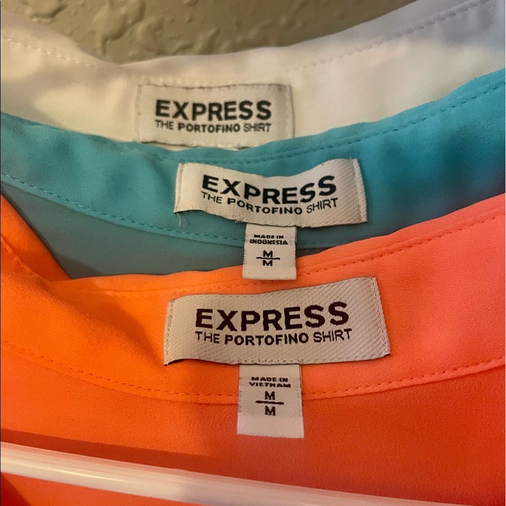 Express The Portofino Shirts - Set of 3 - Size Medium